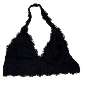 Black Lace Tokyo Darling Bralette Halter Style Bra Size Small
